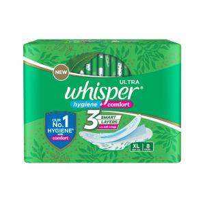 Whisper Ultra Clean Sanitary Pads-8s