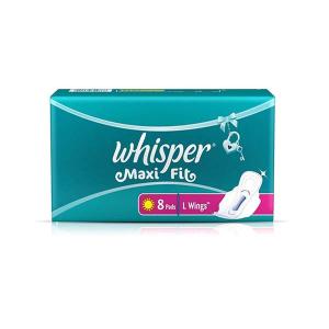 Whisper Maxi fit Wings Sanitary Pads-8s