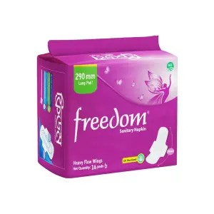 Freedom Sanitary Napkin (Heavy Flow Wings)-16Pads